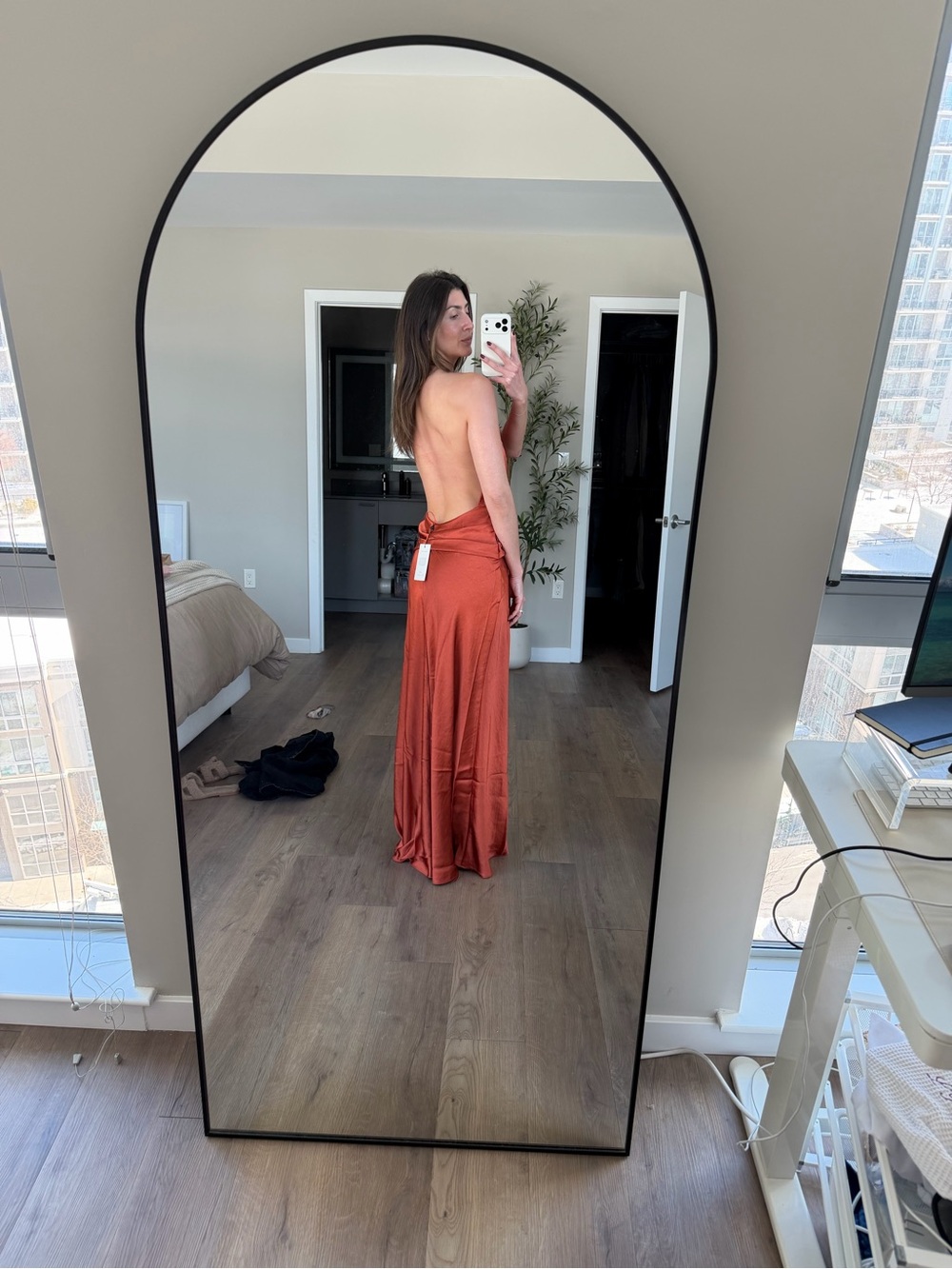 FRANCESCA DRESS RUST - Picture 6 of 6